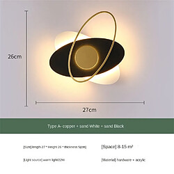 Universal Lampe de chambre 22W, ovale pour mur de chambre Lampe de chambre de style nordique 22W