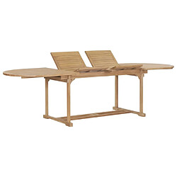 Acheter Maison Chic Mobilier de salle à manger d'extérieur,Meuble à dîner de jardin 9 pcs 180-280x100x75 cm Teck massif -GKD449197