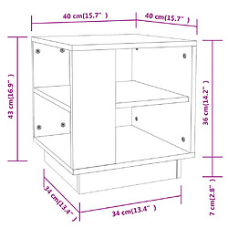 vidaXL Table basse chêne sonoma 40x40x43 cm bois d'ingénierie pas cher