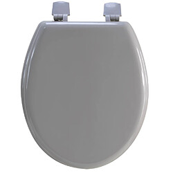 Arvix Abattant wc en bois compresse HDF uni taupe Charnieres plastique Siege de toilette universel