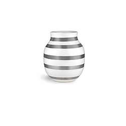 Kahler Design Vase en céramique Omaggio - H 20 cm - Argent 