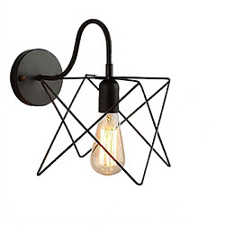 Universal Applique LED Vintage Loft Applique Industrielle Noir E27 Applique Vintage Eclairage Industriel Jig Intérieur (D) 