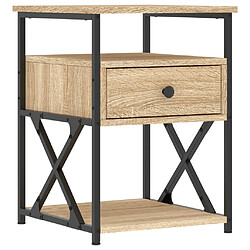 vidaXL Table de chevet chêne sonoma 40x42x55 cm bois d'ingénierie