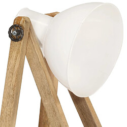 Acheter vidaXL Lampadaire Blanc E27 Bois de manguier massif