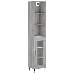 Maison Chic Buffet,Meuble de Rangement,commode pour salon,Cuisine Sonoma gris 34,5x34x180 cm Bois d'ingénierie -MN39629