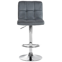 Non Tabouret de bar Peru velours chrome 