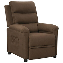 vidaXL Fauteuil inclinable Marron Tissu 