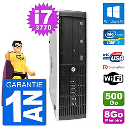 PC HP 8300 Elite SFF Intel i7-3770 RAM 8Go Disque Dur 500Go Windows 10 Wifi - Occasion