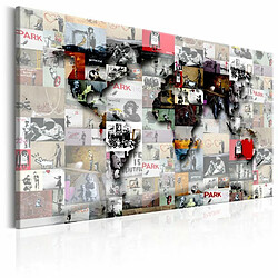 Paris Prix Tableau Imprimé Map - Banksy Inspiration 40 x 60 cm 