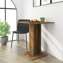 vidaXL Table de bistro Chêne fumé 60x60x75 cm Bois d'ingénierie