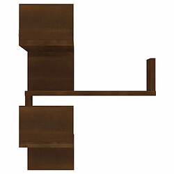 Avis Maison Chic Étagère d'angle murale,Etagère de rangement flottante Chêne marron 40x40x50 cm Bois ingénierie -MN50771