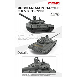 Avis Meng Maquette Char Russian Main Battle Tank T-72b3