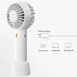 Universal Ventilateur portable Portable USB Rechargeable Ventilateur 3 Vitesse réglable Refroidisseur d'air de bureau Ventilateur de sensation de voyage en plein air | Fan (blanc)