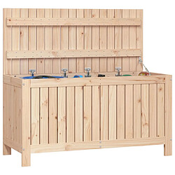 Avis vidaXL Boîte de rangement de jardin 115x49x60 cm Bois massif de pin