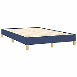 Avis Maison Chic Lit adulte- Lit + matelas,Sommier à lattes de lit avec matelas bleu 120x190 cm tissu -GKD39043