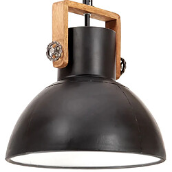 vidaXL Lampe suspendue industrielle 25 W Noir Rond 40 cm E27