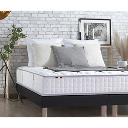 Idliterie Ensemble Matelas Ressorts + Mémoire de forme ODYSSEE + Sommier - Made in France Ensemble Matelas Ressorts + Mémoire de forme ODYSSEE + Sommier - Made in France Dimensions - 2x80 x 200 cm, Sommier - Noir