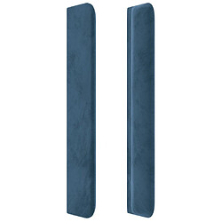 Acheter Maison Chic Tête de lit scandinave avec oreilles,meuble de chambre Bleu foncé 147x16x118/128 cm Velours -MN49698