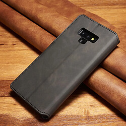 Etui en PU style rétro noir pour votre Samsung Galaxy Note9