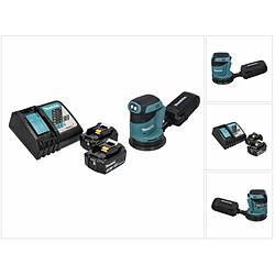 Makita DBO 180 RF Ponceuse excentrique sans fil 18 V - 125 mm + 2x Batteries 3,0 Ah + Chargeur