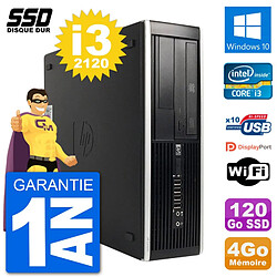 PC HP Compaq 6200 Pro SFF Intel i3-2120 RAM 4Go SSD 120Go Windows 10 Wifi - Occasion