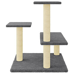 Acheter Arbre à chat avec griffoirs,niche pour chat en sisal Gris foncé 61 cm -MN16001