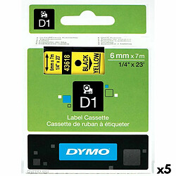 Ruban Laminé pour Etiqueteuses Dymo D1 43618 LabelManager™ Jaune 6 mm (5 Unités)