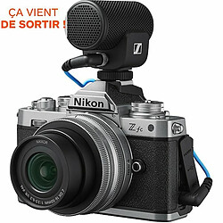 Appareil photo hybride Vlogger Kit Nikon Z FC + Z DX 16 50mm f 3.5 6.3 Vintage Silver + micro Sennheiser MKE 200 + Smallrig tri