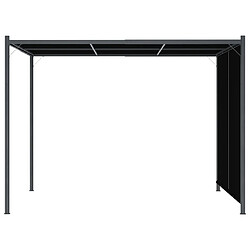 vidaXL Pergola de jardin avec toit rétractable 3x3 m Anthracite