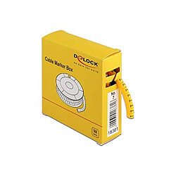 DeLOCK Cable Marker Box, No. 7 - Leitungs- / Kabel-Marker (vorgedruckt) - Gelb (Packung mit 500) (18361)