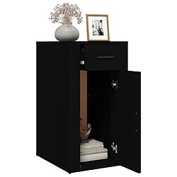 Acheter vidaXL Armoire de bureau Noir 40x49x75 cm Bois d'ingénierie