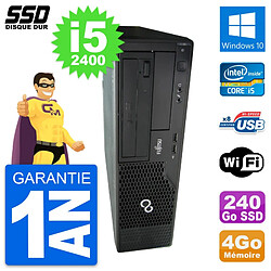 PC Fujitsu Esprimo E500 E85+ DT Intel i5-2400 RAM 4Go SSD 240Go Windows 10 Wifi · Occasion 