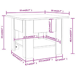 vidaXL Table basse chêne sonoma 55x55x42 cm bois d'ingénierie pas cher