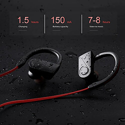 GUPBOO CBAOOO Casque Bluetooth sans fil Crochet Casque Sport Casque Bluetooth Casque avec micro pour téléphone