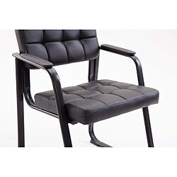 Acheter Decoshop26 Chaise visiteur fauteuil de bureau sans roulette synthétique noir BUR10230