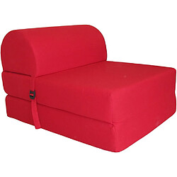 Jardindeco Chauffeuse unie en coton rouge. Chauffeuse unie en coton rouge