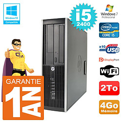 PC HP 6200 SFF Intel i5-2400 RAM 4Go Disque 2To Graveur DVD Wifi W7 · Occasion 