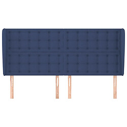 Avis Maison Chic Tête de lit scandinave avec oreilles,meuble de chambre Bleu 203x23x118/128 cm Tissu -MN24643