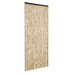 vidaXL Rideau anti-mouches beige 100x200 cm chenille