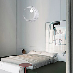 Avis Universal Lustre de lune de 30cm, lumière LED en fer forgé de 220V E27 sans ampoule, lustre en argent en fer forgé dans la chambre à coucher, salle à manger, chambre d'enfants(Argent)