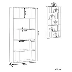 Avis Beliani Bibliothèque 5 étagères Bois foncé ORILLA