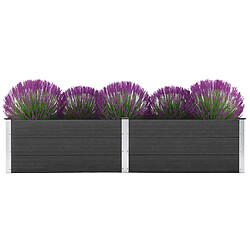 Maison Chic Jardinière,Lit surélevé de jardin - Bac à fleurs - pot de fleur 250x100x54 cm WPC Gris -GKD26379