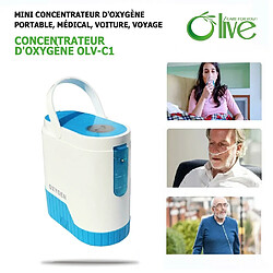 Mini Concentrateur d'Oxygène Portable OLV-C1 Usage Médical, Faible Bruit Moins de 40db, Débit 1-5L/min, Batterie De Secours