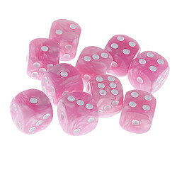 10 pièces en plastique à 6 faces numériques d6 pour le jeu de barre de jeu accessoire rose donjons et dragons jeux de table