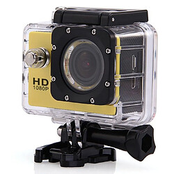 Yonis Caméra sport waterproof + SD 4Go Camera Embarquée Sport LCD Caisson Étanche Waterproof 12 Mp Full HD 1080P Jaune + SD 4Go YONIS