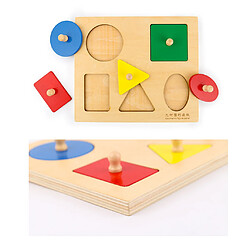 Montessori blocs de géométrie en bois Peg Jigsaw Puzzle Board Kids Toy - Carré