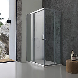 Kiamami Valentina PORTE DE DOUCHE 70X90 CM ANGULAIRE VERRE TRANSPARENT | GIADA