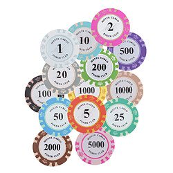 MagiDeal PP Clay Casino Poker Chips Mahjong Board Game Comptoirs 10 Dollar pas cher