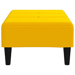 Avis vidaXL Repose-pied Jaune 78x56x32 cm Velours