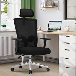 Lexzurn Fauteuil de Bureau Ergonomique et Pliable,Dossier et Assise Haute avec Base de Sécurité en Acier Charge 150KG